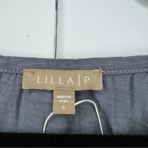 Lilla P Gray Flutter Sleeve Tiered Maxi Dress Small | NWT | Runs Big - Picture 6 of 7